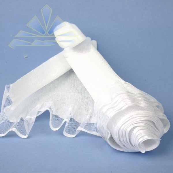 Crep cu tiul 28cmx2.5m ALB