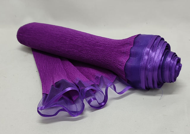 Crep cu tiul 28cmx2.5m mov inchis