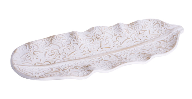 imagine produs Platou din lemn forma frunza 37x14x2cm