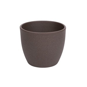 Bol ceramic structur 8cm mat taupe