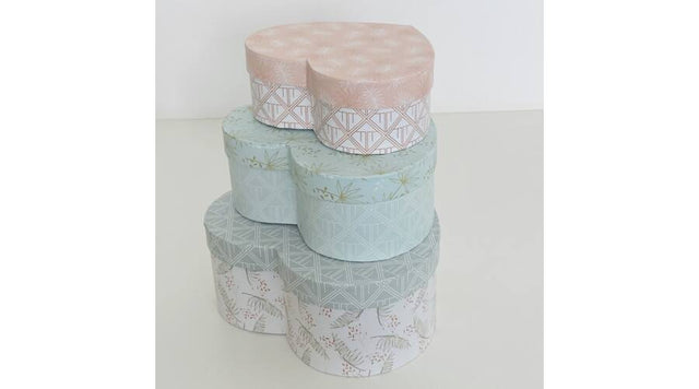 imagine produs Set cutii din carton forma inima s/3