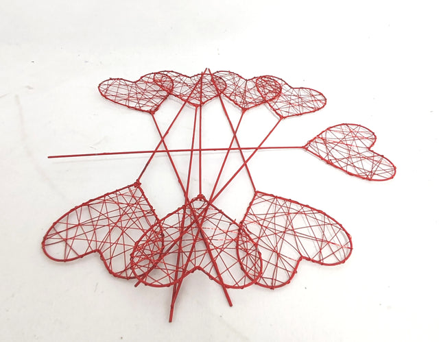 Pick inima din sarma 7.5cm S/8 rosu