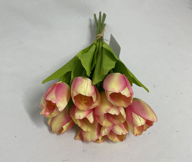 Buchet lalele x9 H:34cm ciclam