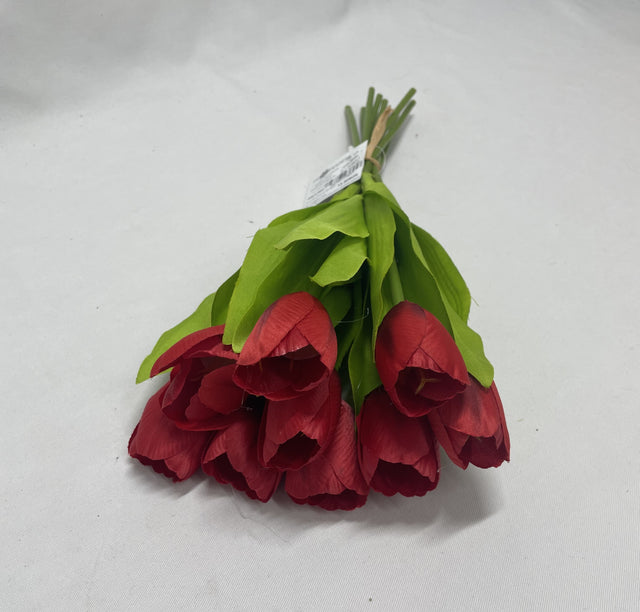 Buchet lalele x9 H:34cm rosu