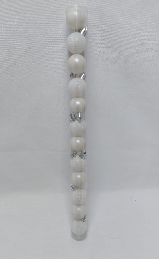 Glob 3cm 12buc/pachet alb