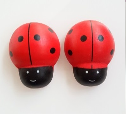 imagine produs Buburuze autoadezive din lemn 7cm s/2