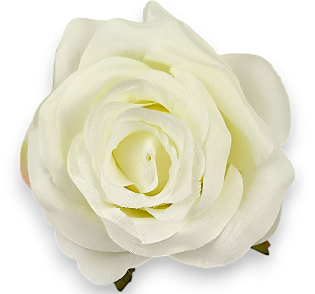 Cap trandafiri 7cm S/12 crem/verde