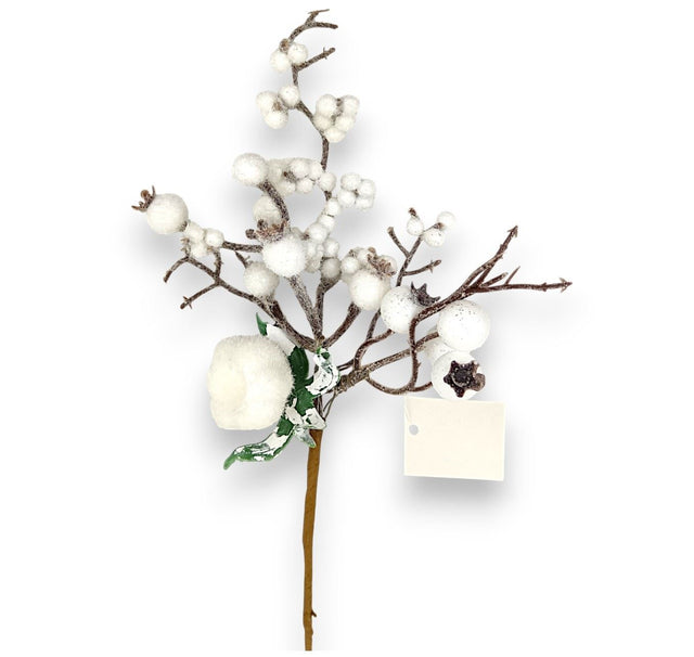 Pick bilute cu glitter 26cm alb