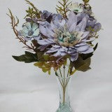 Buchet dalie + hortensii h:32cm gri