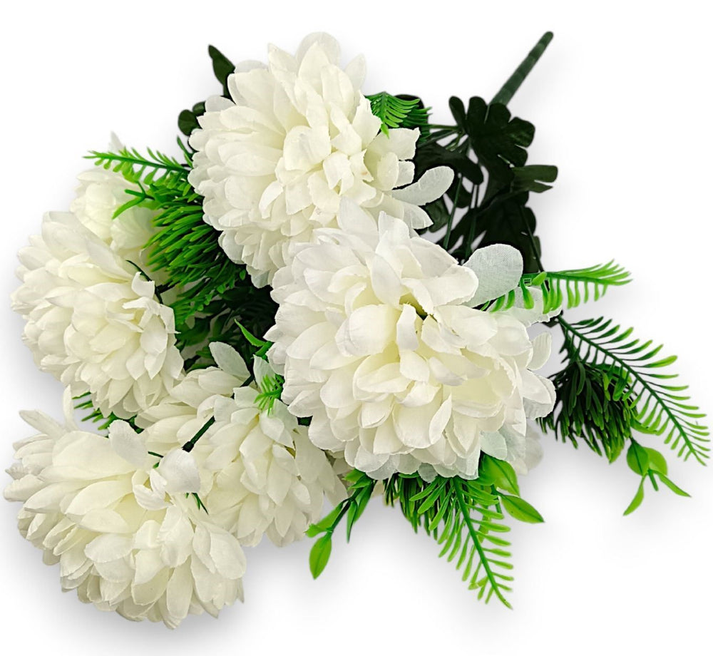 Buchet crizantem x7 H:48 cm crem