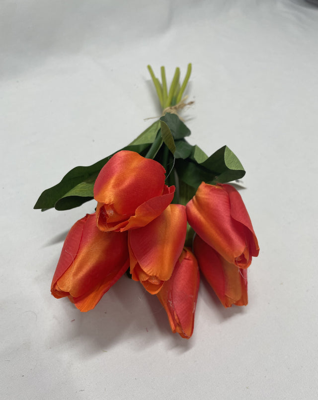 Buchet lalale x7 H:35cm portocaliu