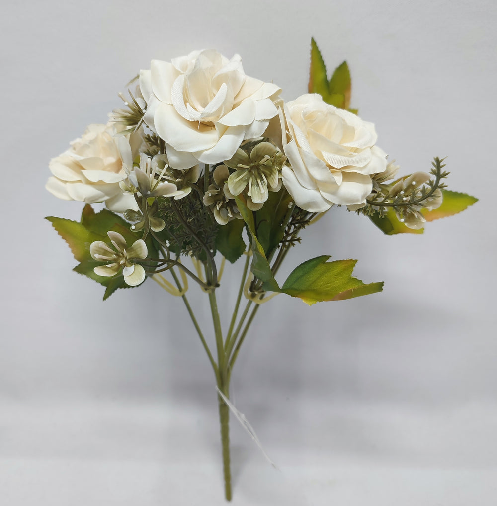 imagine produs Buchet trandafir x6 31cm crem