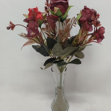 Buchet trandafiri x7 bordeaux