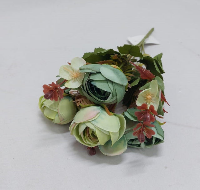 Buchet ranunculus x7 H:30cm turcoaz