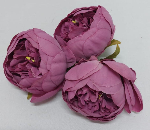 Capete peonie 8cm 12buc/pachet mov inchis