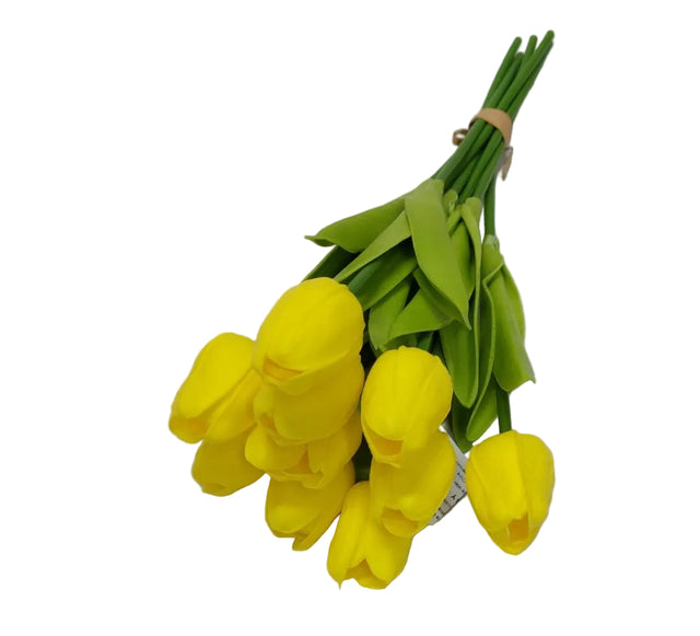 Buchet lalele latex 33cmx10 galben