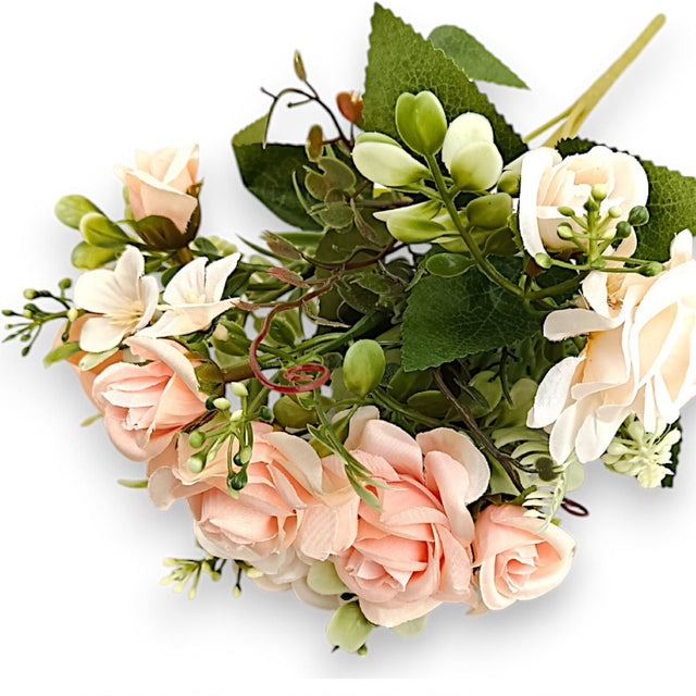 Buchet trandafiri x5 33cm piersica