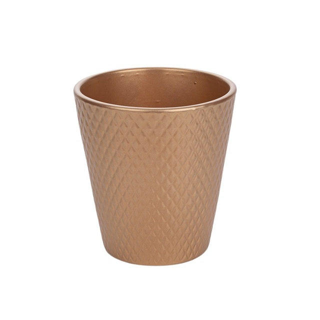 Vas ceramic orhidee Harlekin 14cm auriu