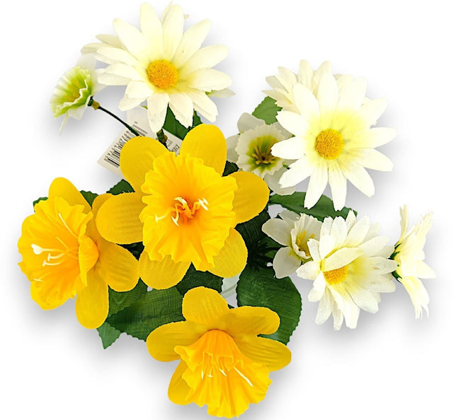 Buchet narcis cu margarete 28cm