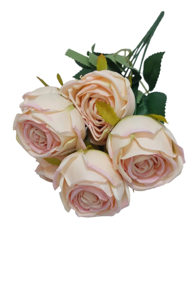 Buchet trandafir x7 43cm roz deschis