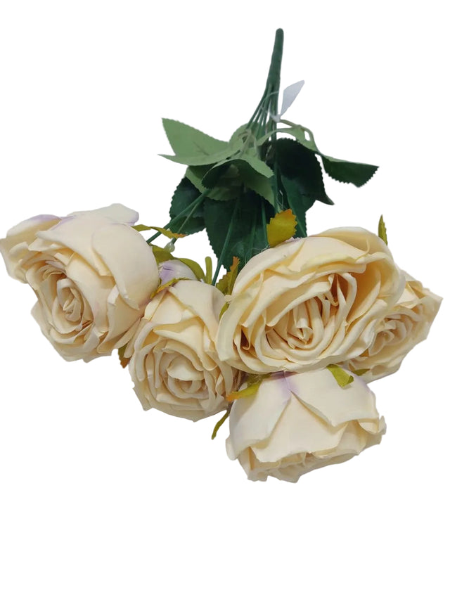 Buchet trandafir x7 43cm piersica/mov