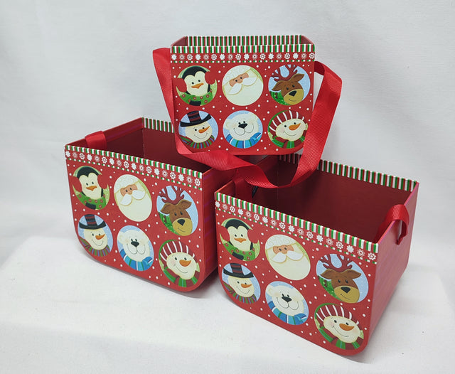 imagine produs Set cutii pt.aranjamente florale S/3 rosu