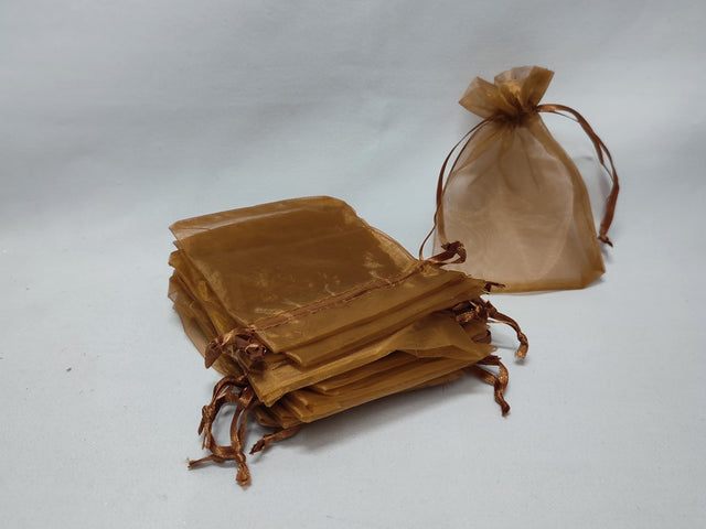 imagine produs Sacosa organza 10x13cm S/12 auriu