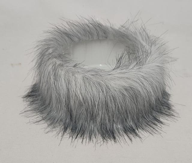 imagine produs Vas plastic cu blana D16.5cm gri/alb