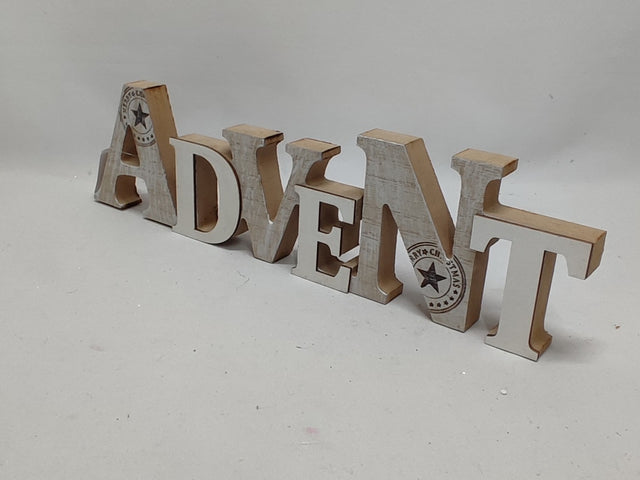 imagine produs Dec. din lemn advent 9.5x36cm