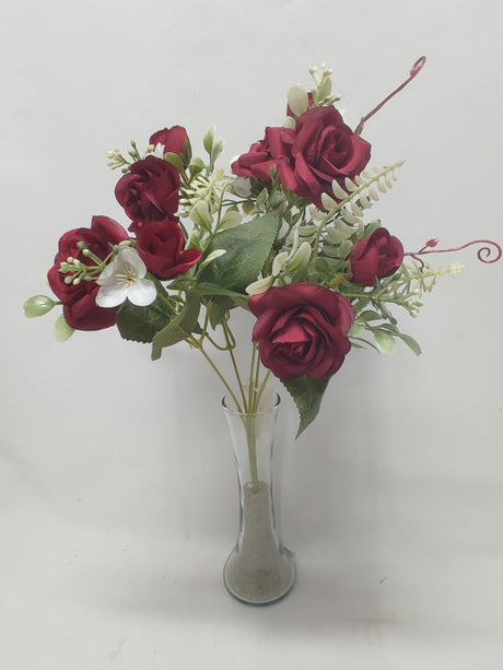 imagine produs Buchet trandafiri x5 33cm bordeaux