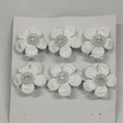 imagine produs Floricele cu clame 3cm S/6 alb