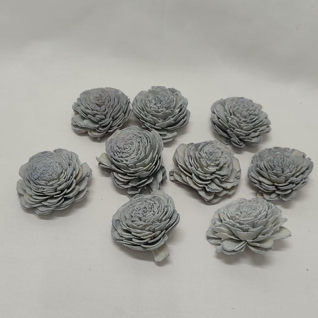 imagine produs Capete floricele ming 6cm prep.albastru pal S/10