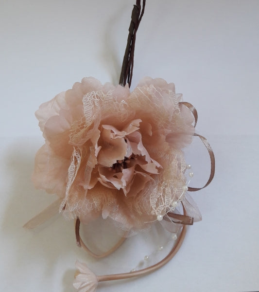 imagine produs Pick trandafir cu panglica 15cm