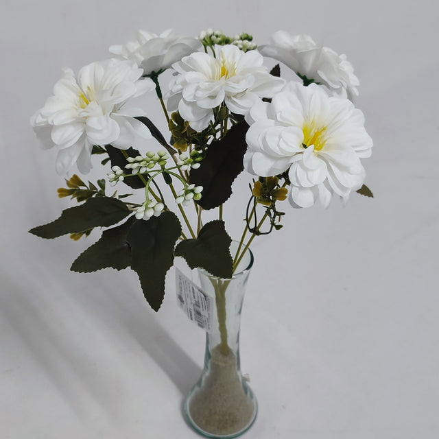 imagine produs Buchet dalie x7 H:29cm alb