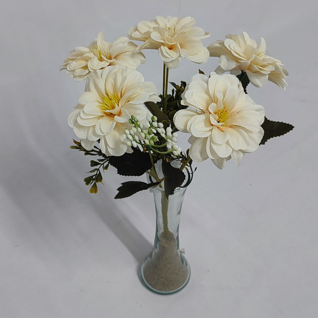 imagine produs Buchet dalie x7 H:29cm crem