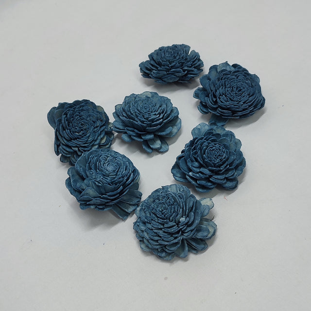 imagine produs Capete floricele ming 6cm prep.albastru inchis S/10