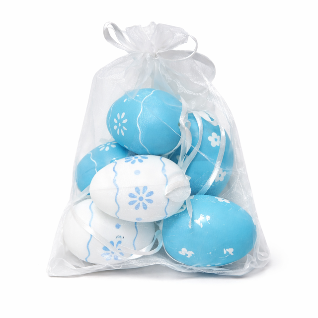 Set oua de agatat 6cm 6buc/pachet albastru