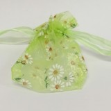 SACOSA ORGANZA 17X12CM 12buc/pachet VERDE