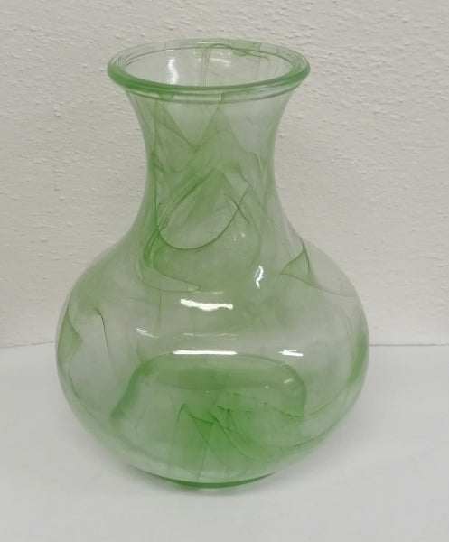 imagine produs Vaza din sticla cu model 15x20cm verde inch.