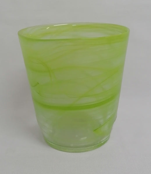 imagine produs Bol din sticla cu model d14 h15cm verde d. mat