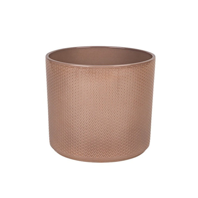 imagine produs Bol ceramic cilindru Pillar Spots 21,2x18,8cm taupe