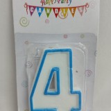 LUMANARI NUMERE 4 ALBASTRU