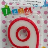 LUMANARI NUMERE 9 ROSU