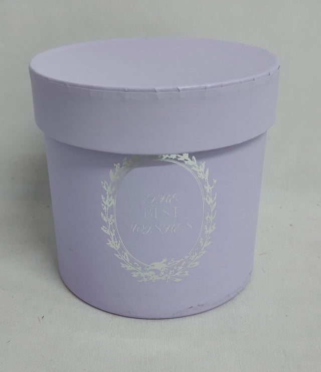 Cutie din carton rotund 12x12cm mov deschis