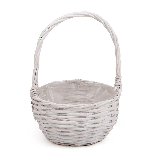 imagine produs Cos din nuiele alb 22x12/34cm