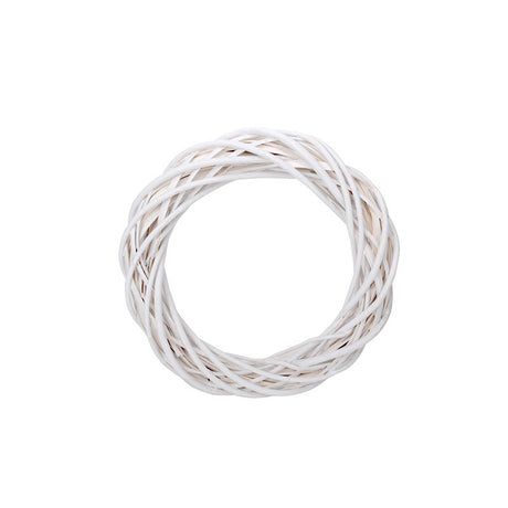 imagine produs Coronita din nuiele/lemn 20x4cm alb