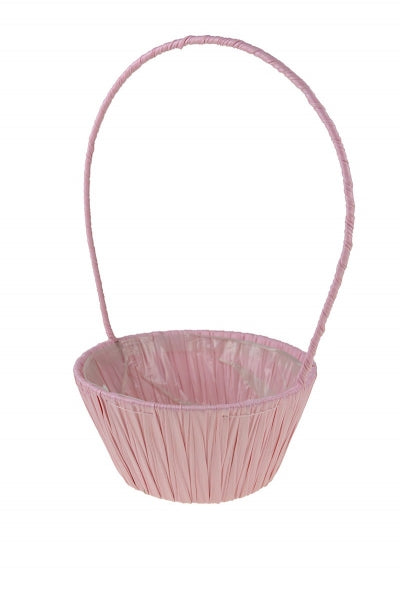 imagine produs Cos plastic cu toarta 20x10cm roz