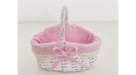 imagine produs Cos cu maner 23x19x9/12/21cm alb