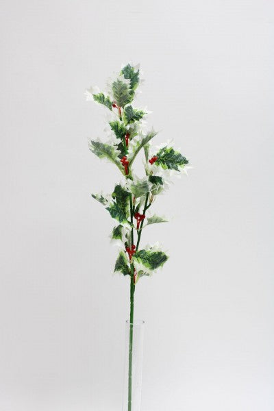 imagine produs Creanga ilex cu bilute 61cm alb