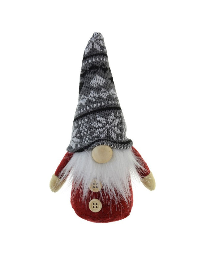 imagine produs Spiridus 15cm rosu/gri